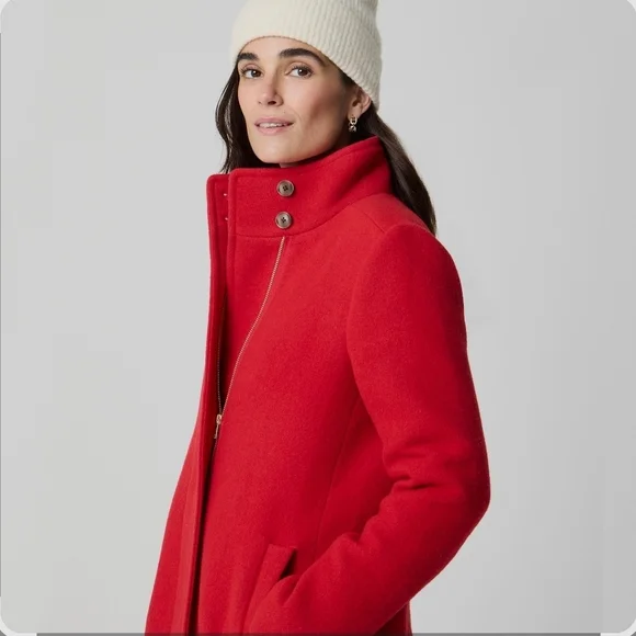Women's Red Coat - Picture 2 of 4